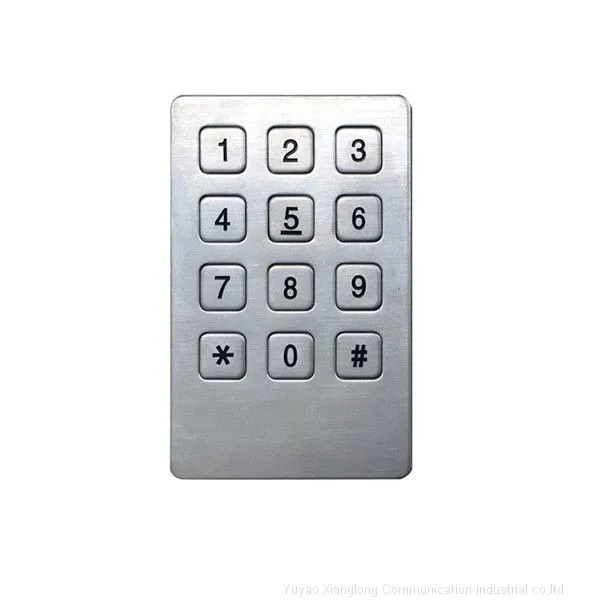 3x4 12 Keys Stainless Steel Numeric Keypad for Access Control photo-3