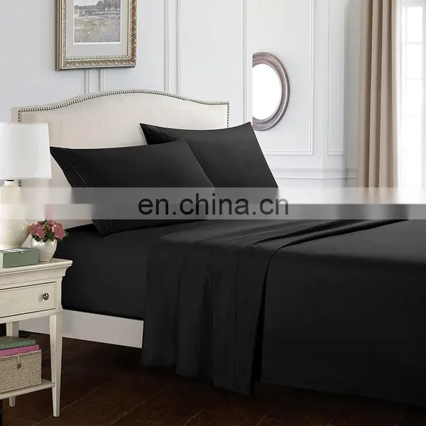 Beautiful Home Textile Buy Online Bed Sheets on Sale Polyester Comfortable Satin Bedding Set photo-4