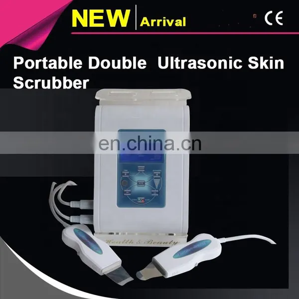 Newest Portable Face Double Ultrasonic Skin Scrubber Unit / Utensils Scrubber for Beauty Salon and Home Use photo-5