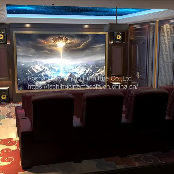 Luxury Design Amazon Hot Sale Cinema Sofa Home Theater Seating Electric Recliner Motorized Reclining Chair Theater Furniture photo-5