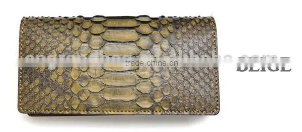Custom Men Luxury Genuine Python Snake Skin Leather Clutch Bag Wallet photo-4