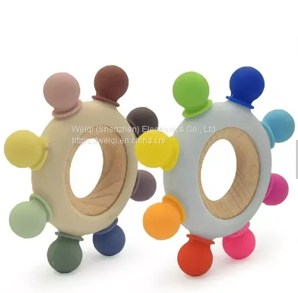 Wholesale Silicone Rudder Teether Rattle Toys By Weiqi photo-5