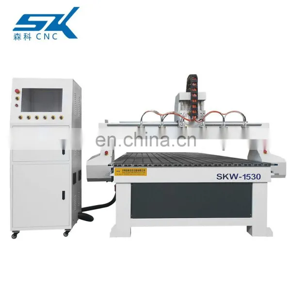 Multi Heads Vacuum Table Woodworking Router Machine 1530 6 Heads 3D Engraving Carving CNC Router Machine photo-4