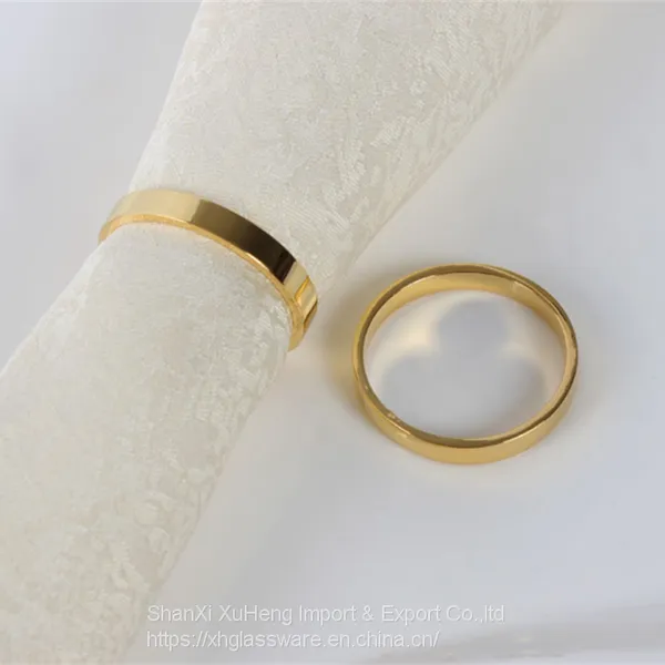 Gold Elegant Napkin Rings Holder For Wedding Event Banquet Hotel Restaurant Decoration photo-4