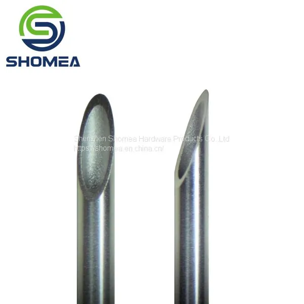 Shomea Customized Medical Grade 304/316 Stainless Steel Double Angle Blood Lancet Needle photo-2