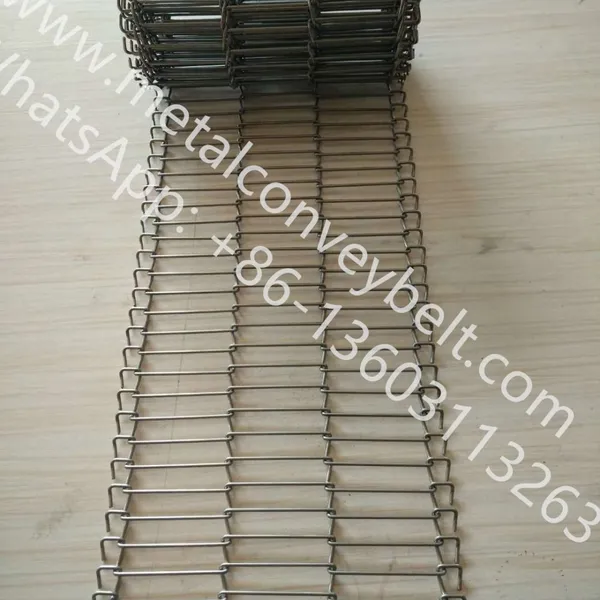 Food Grade Stainless Steel Flat Flex Wire Mesh Continuous Conveyor Belt Sprocket Shaft For Oven Dryer Machine Line photo-2