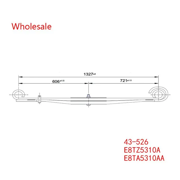 E8TA5310AA, E8TZ5310A, 43-526 Medium Duty Vehicle Front Axle Wheel Parabolic Spring Arm For Ford photo-2