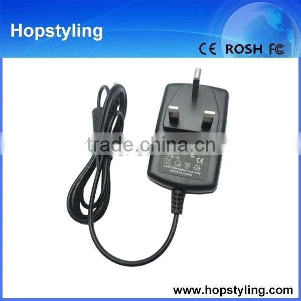 Wall Charger UK Standard AC Plug 9V 1A 5.5*2.5 mm CE Approved Wall Charger for Phone/laptop Charger