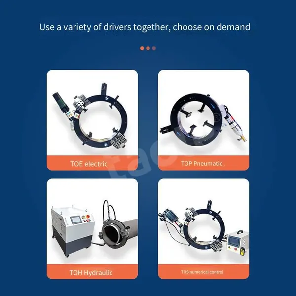 Top-89 Beveling Machine, Top-168 Pneumatic External Clamp Pipeline Beveling Machine, Petroleum Pipeline Beveling Cutter photo-2