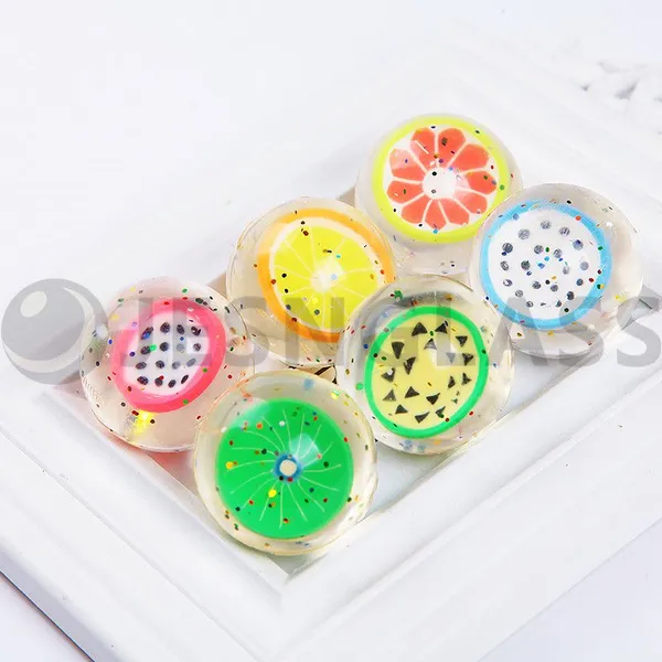 Factory Wholesale Various Design 20mm 27mm 32mm 35mm 38mm 45mm 49mm 56mm 60mm 3D Fruit Bouncy Toy Rubber Balls photo-2