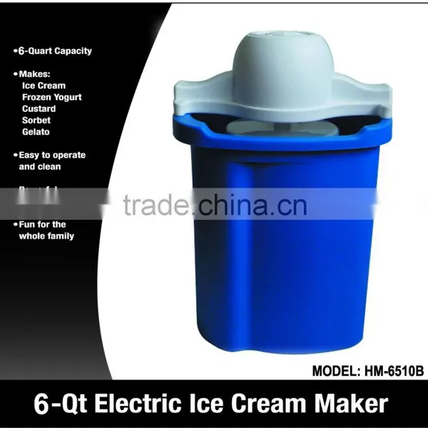 6QT Plastic Ice Cream Maker