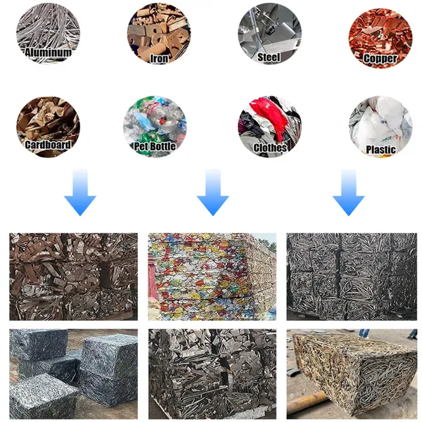 Heavy Duty Horizontal Scrap Iron Baler Machine Automatic Hydraulic Compression Baling Press For Aluminum Cans Copper Wires Steel Shavings photo-4