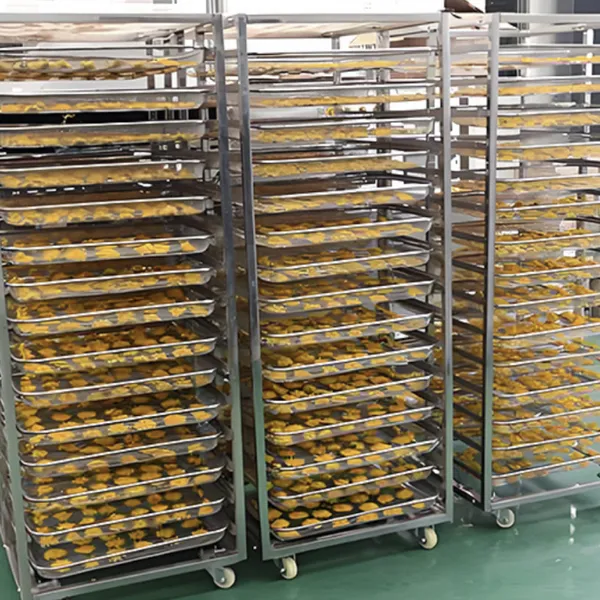 Food Grade 304 Stainless Steel Drying Rack Cart With Trays, 4-Tier With Dividers, Rust Proof photo-4