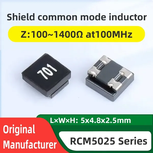 Shielded Common Mode Choke 5025, 5×4.5×2.5mm SMD Common Mode Choke Coil, Equivalent Performance to CMF2F