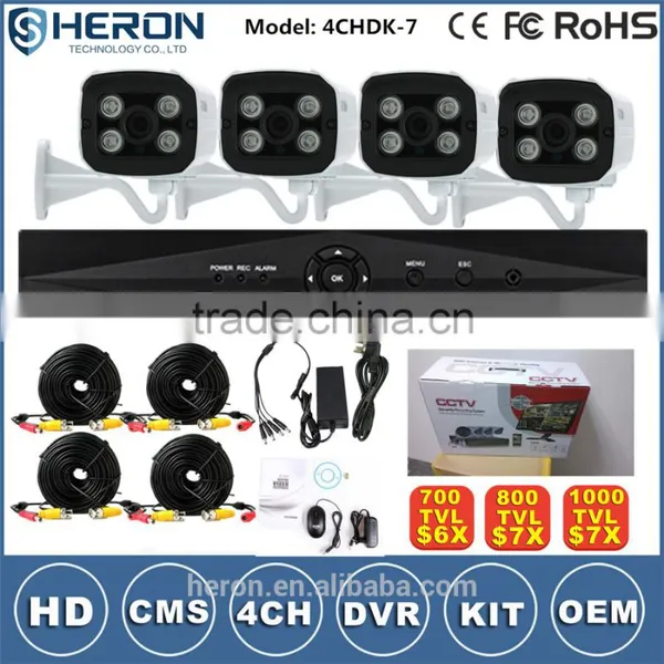 Popular Economic 4/8CH 720P AHD Camera Kits , CCTV Camera System photo-6