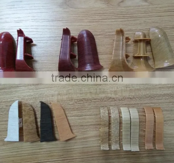 China Supplier Imitation Wood Grain Flooring Trim Pvc Skirting Board photo-5