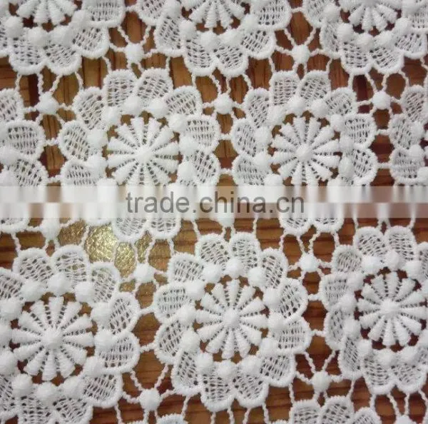 2016 Embroidery Lace Fabric Milk Silk Water Soluble Full Lace for Garment Accessory photo-4