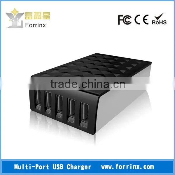 FORRINX Universal Multi Port USB Charger With 5 Port Mobile Charging Station