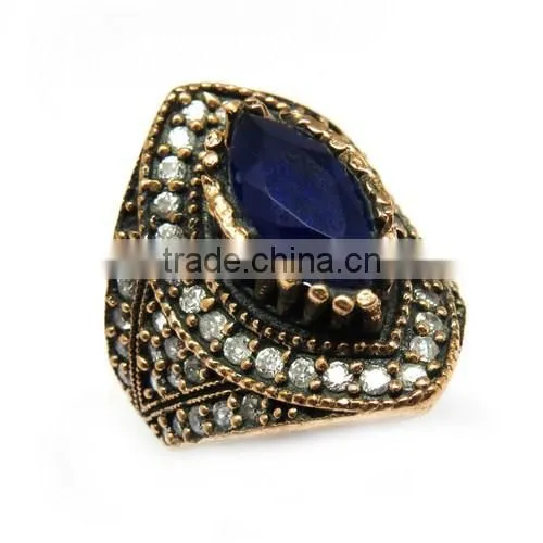 Best Deal Today Finger Ring !! Blue Onyx_White CZ 925 Sterling Silver Jewelry, Silver Jewelry India, Silver Jewelry Wholesaler photo-5