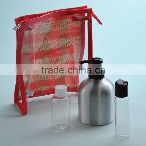 Good Quality Travel Bottle Set/ Aluminum & PET travel set