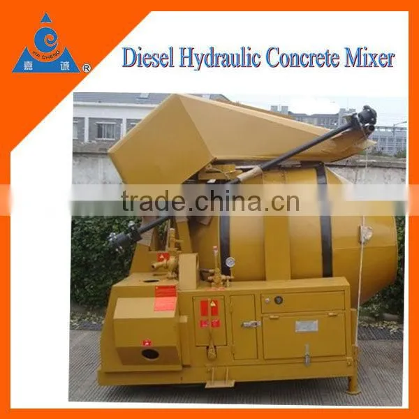 JZR350 Wheels Diesel Concrete Mixer With Hydraulic System
