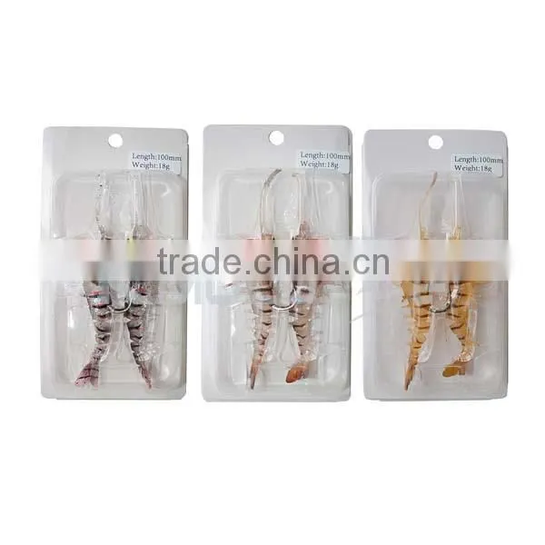 CHS007 Soft Plastic Prawn Lure for Cuttle Fish Fishing Japanese Shrimp Soft Lure photo-4