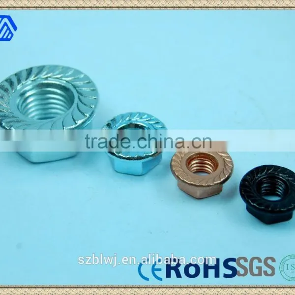 Hot Selling Factory Price Carbon Steel Hex Serrated Flange Nuts Shenzhen photo-2