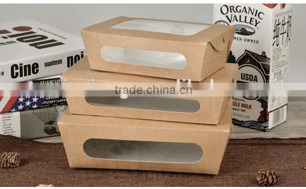 Food Packaging Kraft Salad With Window Boxes Disposable Takeaway Custom l Quality Choice photo-4