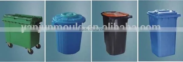 China Plastic Injection Product Wheeled Hotel Trash Trolley Mould photo-2