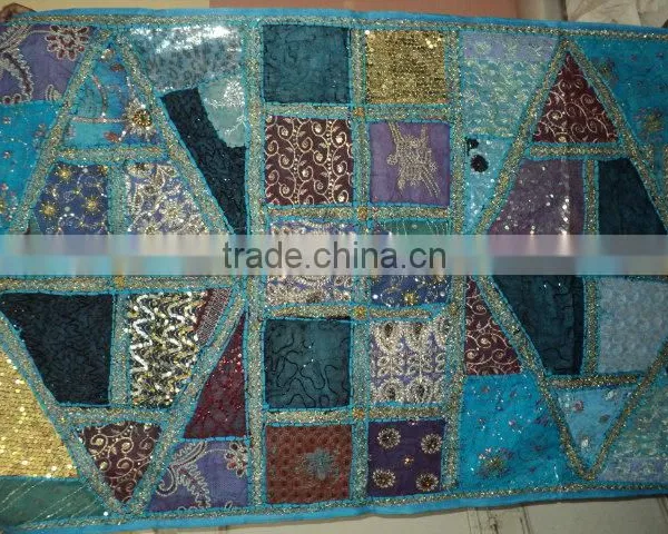 Ethnic Boho Indian Wall Hangings Patchwork Tapestry photo-2