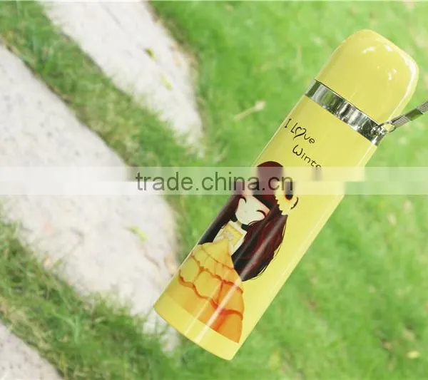 Diller Oem 500ml Double Wall Stainless Steel Vacuum Thermos Bullet Flask photo-6