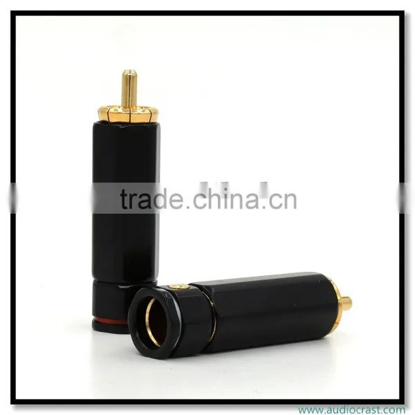 OEM Black Print Gold RCA Connector Cables Audio HIFi Cable photo-2