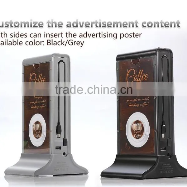 Unique Design Restaurant Cell Phone Charging Dock Station for Coffe Shop, KTV, Bar, Hotel Lobby With 4 Port Output Charger photo-5