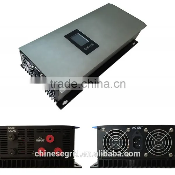 2nd Generation,2000W Wind Power Grid Tie Inverter,on Grid Inverter Model SUN-2000G2-WAL-LCD