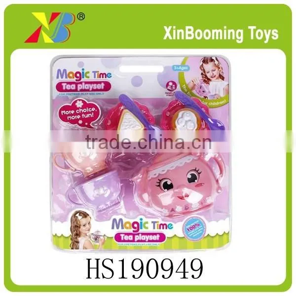 Funny kids plastic tea set toy, tea playset