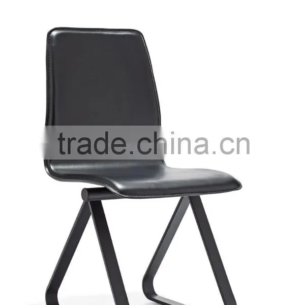 Z682 Cheap Metal Angle Pvc Leather Coffee Chair for Coffee Tea Room