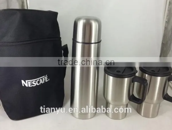 Stainless Steel Vacuum Flask Gift Set 750ml+2*14OZ