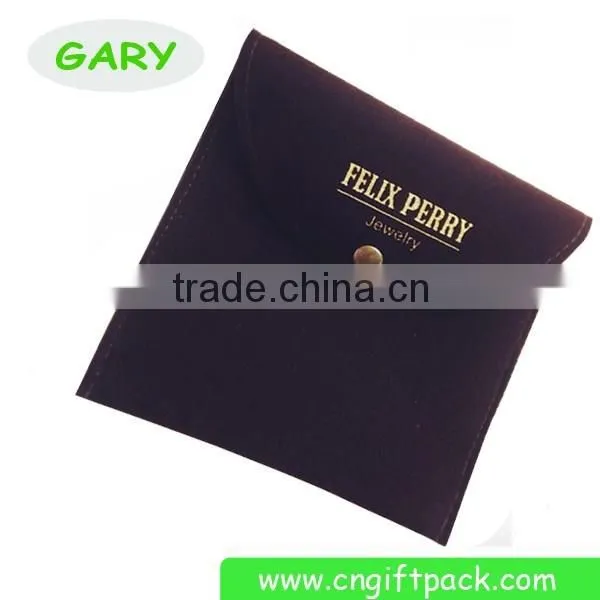 Custom Black Fabric Envelopes Velvet Bag Pouch photo-3