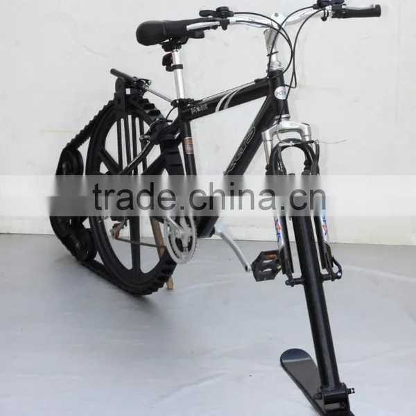 Track rear wheel drive and front ski snow bike