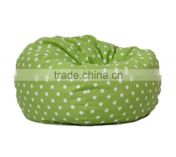 Hot Selling Living Room Decorative Small Furniture Polka Dot Design Green Bean Bag Corner Sofa Chair