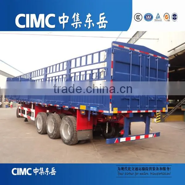 Tri Axle Side Wall High Bed Trailer With Semi Trailer Door photo-6