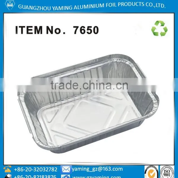 Packaging Boxes Cookware Food Use Take Away Aluminum Foil Container With Lid No. 7650