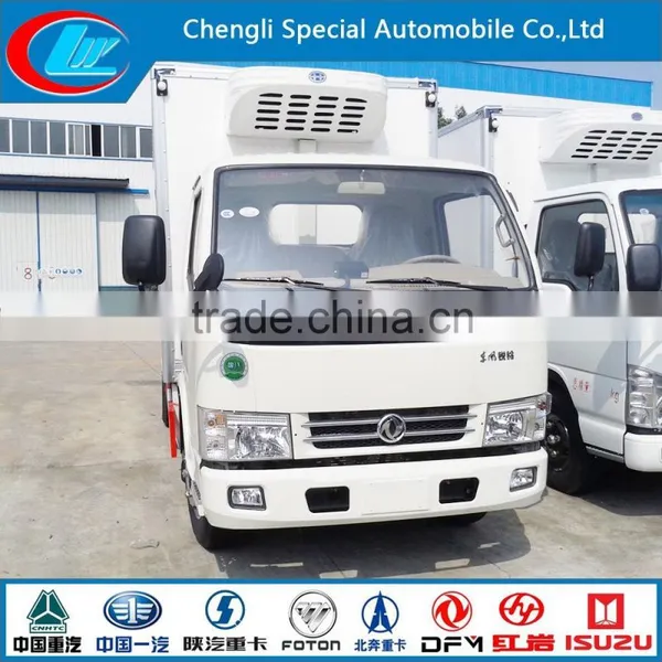 Live Fish Transport Refrigerated Cargo Trailer Donggfeng Referigerated Box Van 4*2 Refrigerated Box Car photo-2