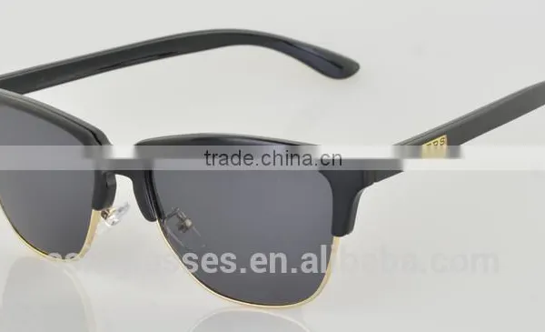 Men's Metal Half Frame Sunglass With Good Polaroid Lens