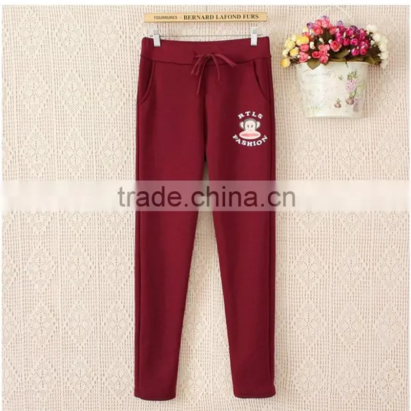 2016 Winter Custom Jogger Sweatpants, Wholesale Cartoon Monkey Printed Women's Sports Sweatpants photo-2