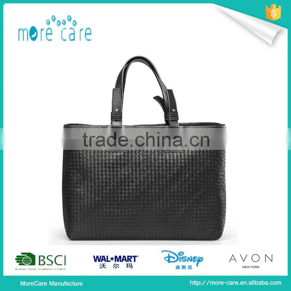 Fashionable Genuine Leather Braided Leather Travel Bag