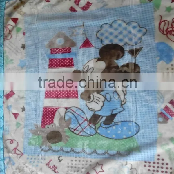 100%polyester Bear Mickey Mouse Blanket