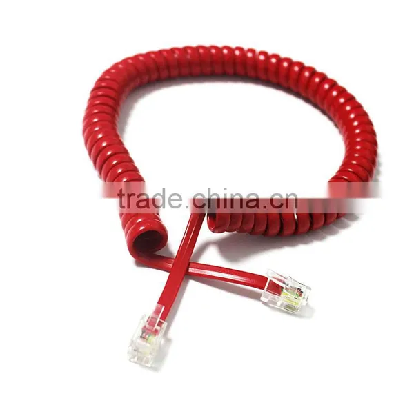 26AWG 7x0.16mm Pure Copper Stranded Pvc Core 2 Line Telephone Cord From Vertified Factory