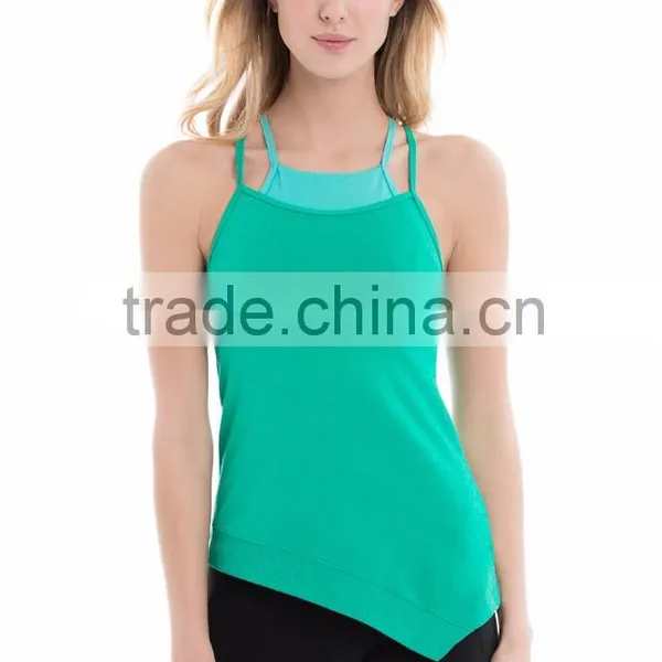 2016 New Arrival Women Fitness Activewear Custom Design Workout Singlet Dry Fit Vest Top