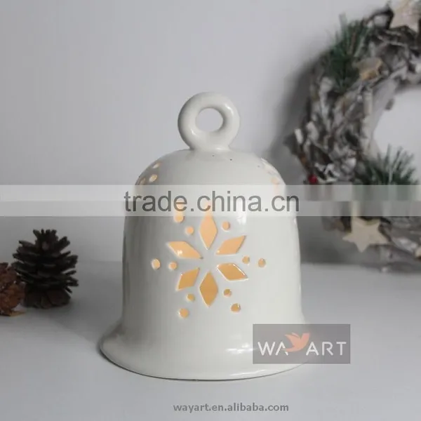 Graceful Carving Christmas Oranment Bells LED Lighted Bells photo-2